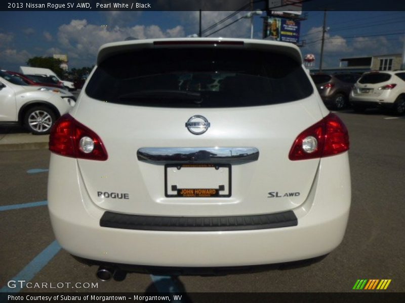Pearl White / Black 2013 Nissan Rogue SV AWD