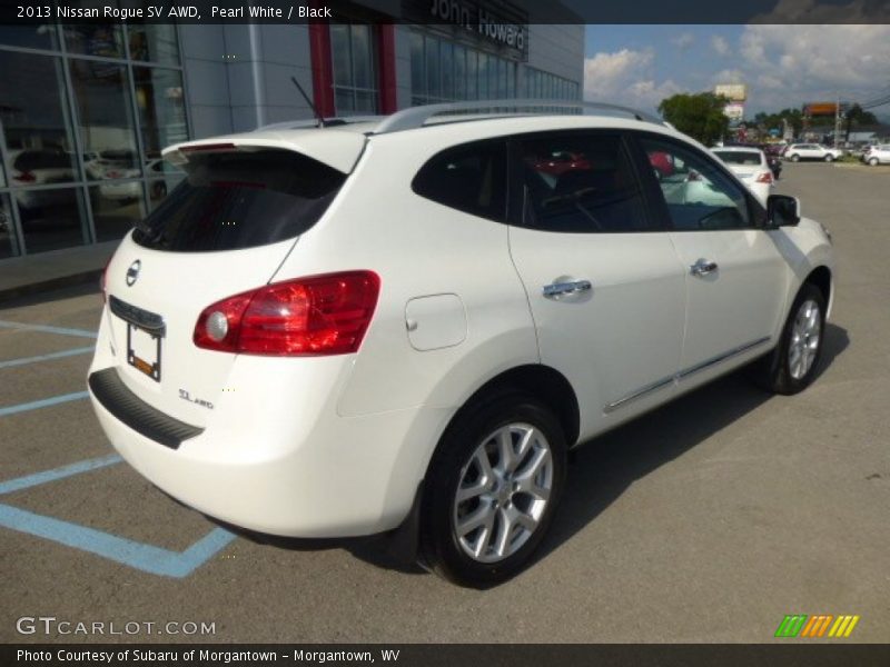 Pearl White / Black 2013 Nissan Rogue SV AWD