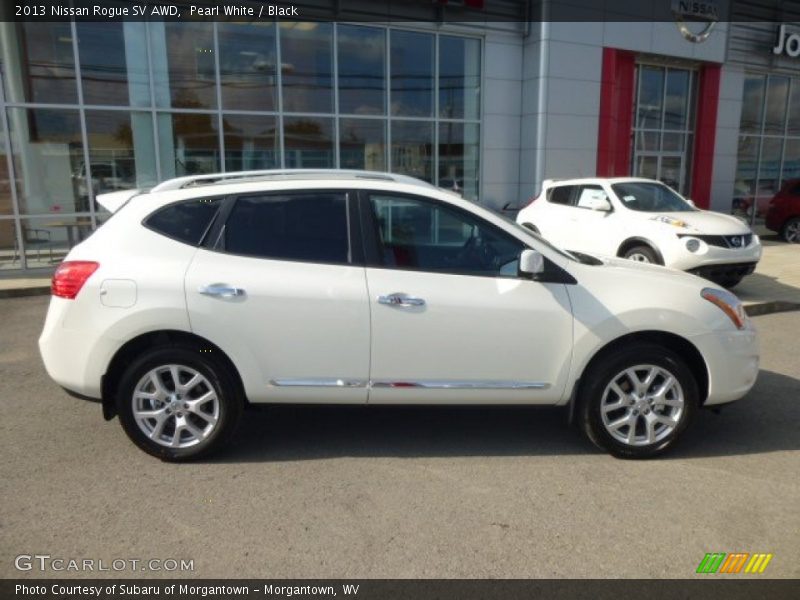 Pearl White / Black 2013 Nissan Rogue SV AWD
