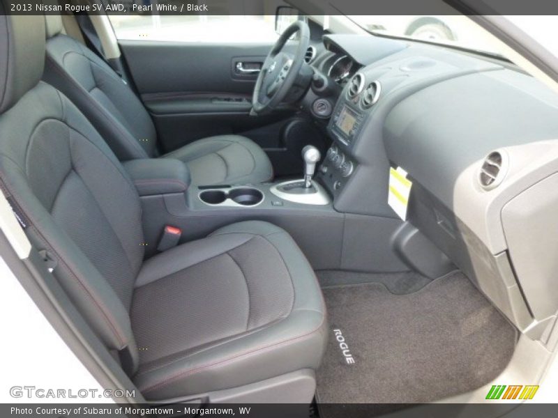 Pearl White / Black 2013 Nissan Rogue SV AWD
