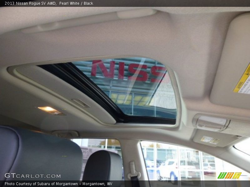 Pearl White / Black 2013 Nissan Rogue SV AWD