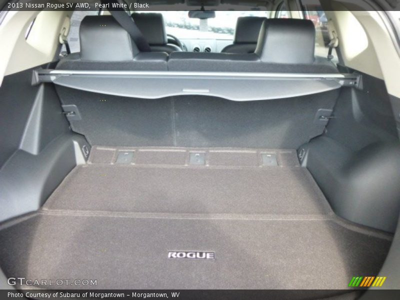 Pearl White / Black 2013 Nissan Rogue SV AWD