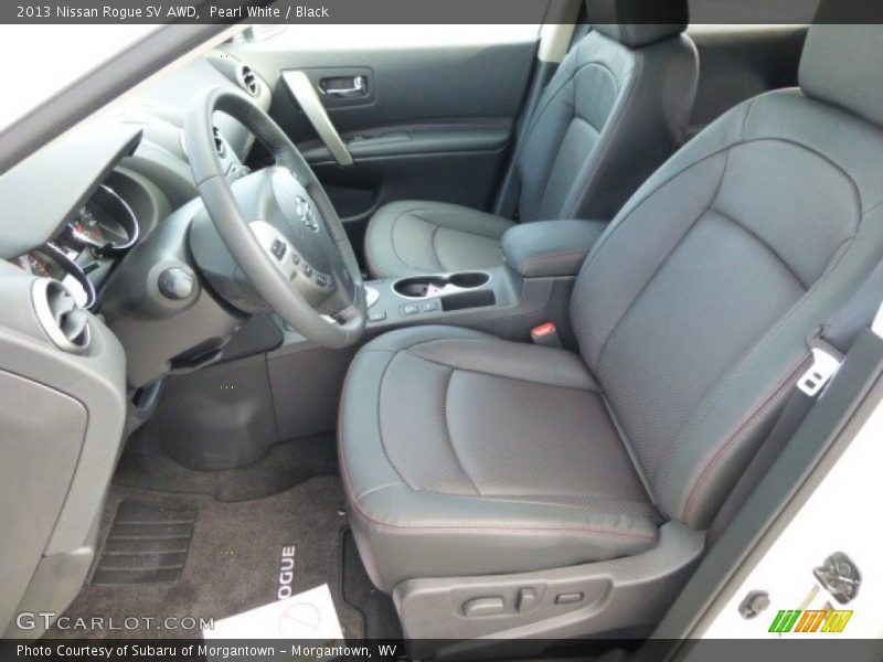Pearl White / Black 2013 Nissan Rogue SV AWD