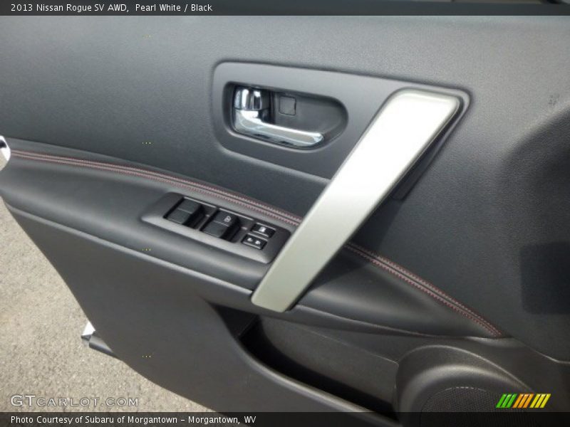 Pearl White / Black 2013 Nissan Rogue SV AWD