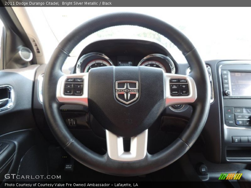 Bright Silver Metallic / Black 2011 Dodge Durango Citadel