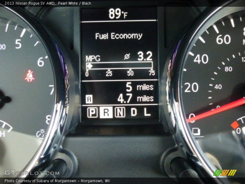 Pearl White / Black 2013 Nissan Rogue SV AWD