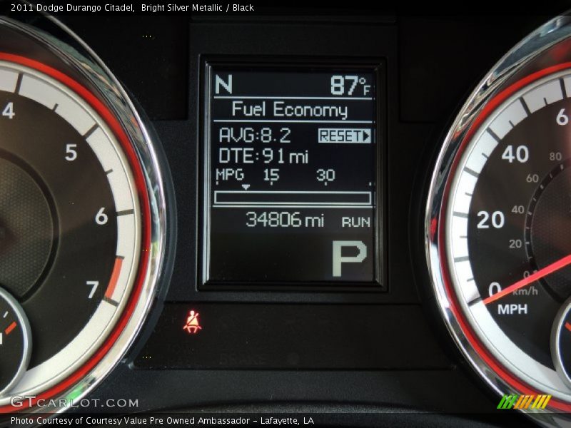 Bright Silver Metallic / Black 2011 Dodge Durango Citadel