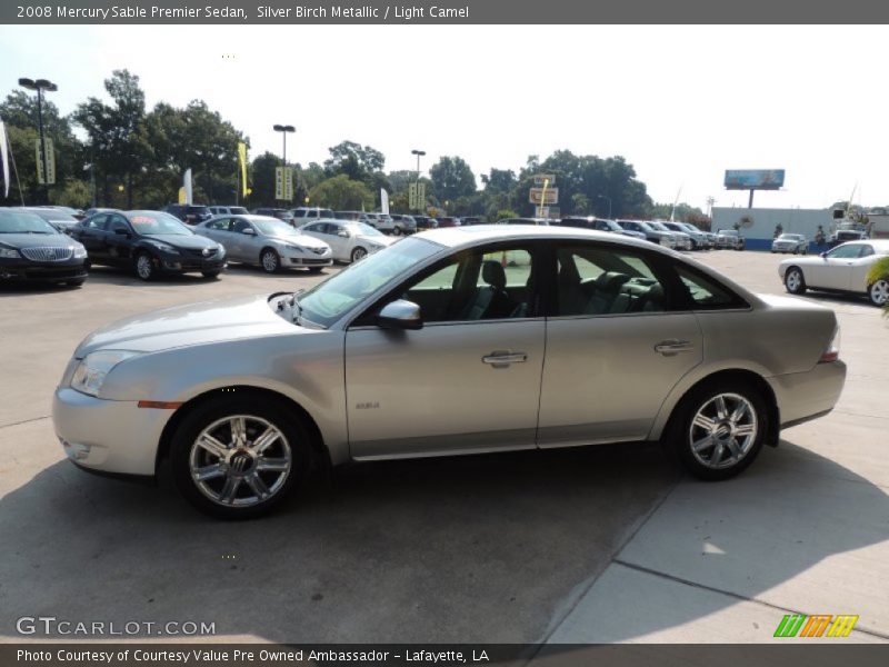 Silver Birch Metallic / Light Camel 2008 Mercury Sable Premier Sedan