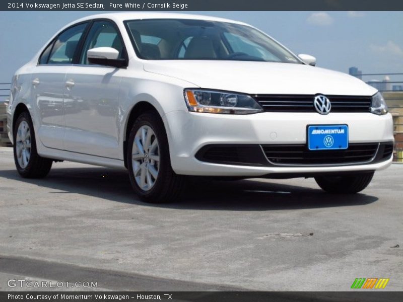 Pure White / Cornsilk Beige 2014 Volkswagen Jetta SE Sedan
