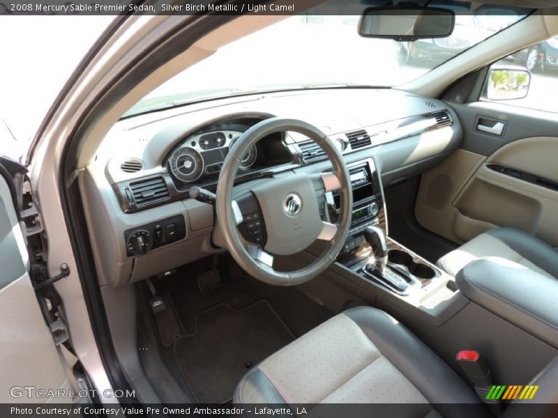 Silver Birch Metallic / Light Camel 2008 Mercury Sable Premier Sedan