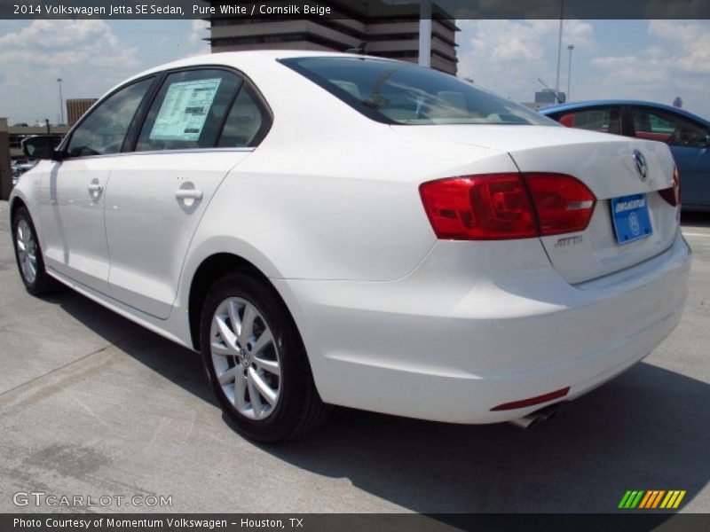 Pure White / Cornsilk Beige 2014 Volkswagen Jetta SE Sedan