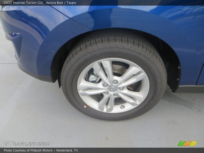 Aurora Blue / Taupe 2013 Hyundai Tucson GLS