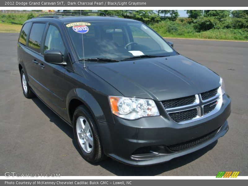 Dark Charcoal Pearl / Black/Light Graystone 2012 Dodge Grand Caravan SXT