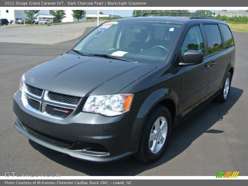 Dark Charcoal Pearl / Black/Light Graystone 2012 Dodge Grand Caravan SXT