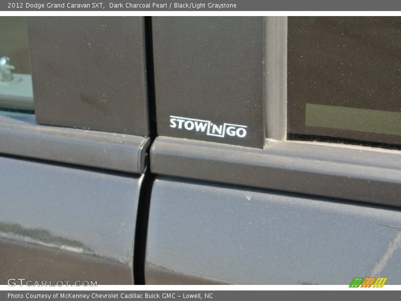Dark Charcoal Pearl / Black/Light Graystone 2012 Dodge Grand Caravan SXT