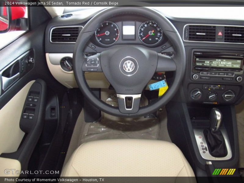 Tornado Red / Cornsilk Beige 2014 Volkswagen Jetta SE Sedan