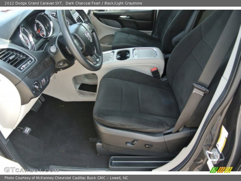 Dark Charcoal Pearl / Black/Light Graystone 2012 Dodge Grand Caravan SXT