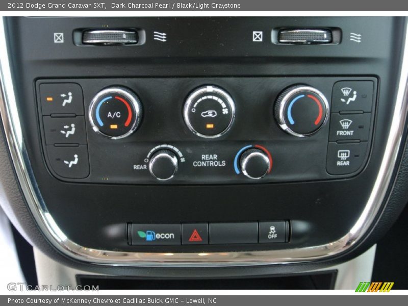 Dark Charcoal Pearl / Black/Light Graystone 2012 Dodge Grand Caravan SXT
