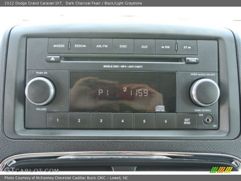 Dark Charcoal Pearl / Black/Light Graystone 2012 Dodge Grand Caravan SXT