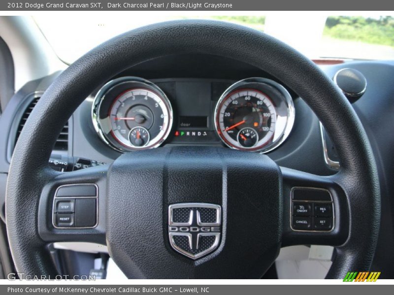 Dark Charcoal Pearl / Black/Light Graystone 2012 Dodge Grand Caravan SXT