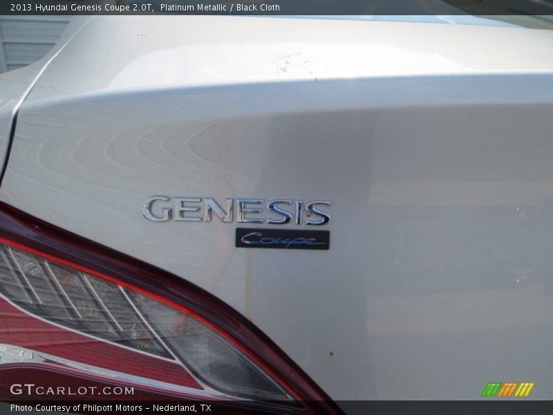 Platinum Metallic / Black Cloth 2013 Hyundai Genesis Coupe 2.0T