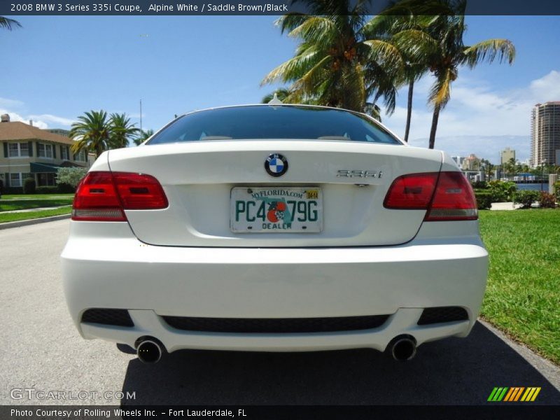 Alpine White / Saddle Brown/Black 2008 BMW 3 Series 335i Coupe