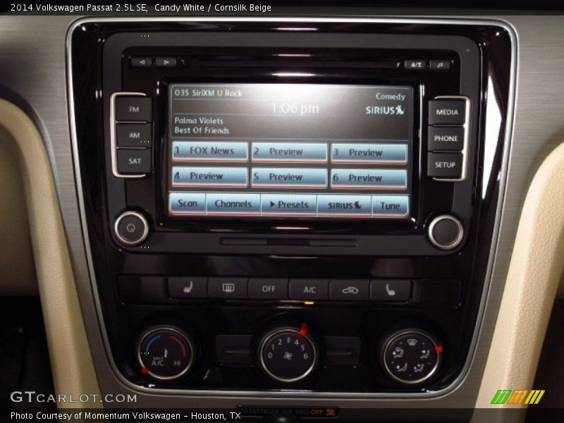 Candy White / Cornsilk Beige 2014 Volkswagen Passat 2.5L SE