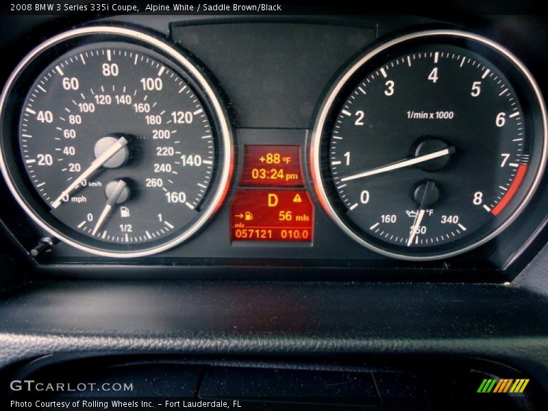 Alpine White / Saddle Brown/Black 2008 BMW 3 Series 335i Coupe