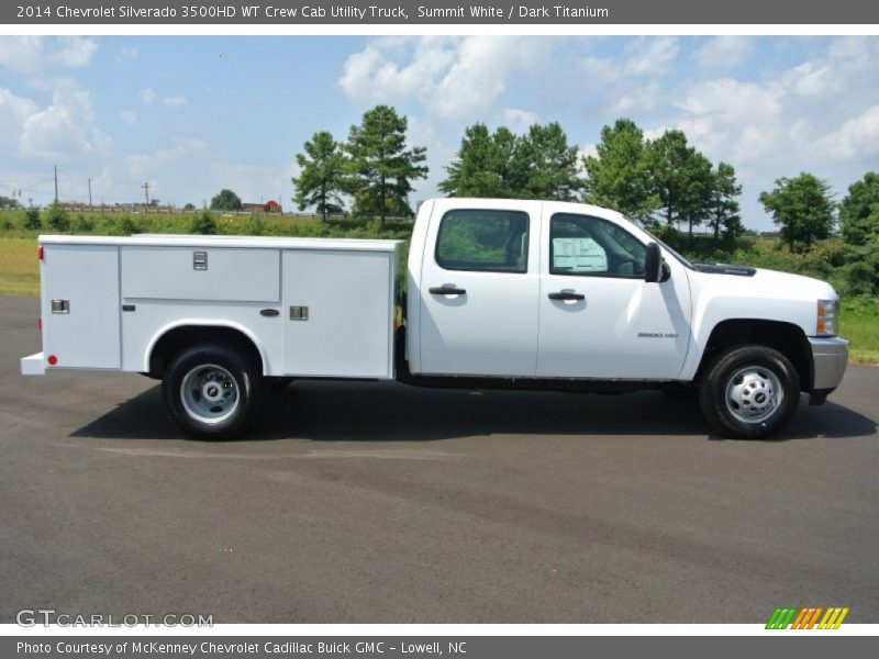 Summit White / Dark Titanium 2014 Chevrolet Silverado 3500HD WT Crew Cab Utility Truck