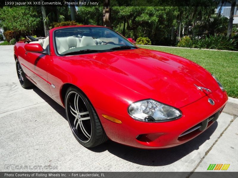 Phoenix Red / Ivory 1999 Jaguar XK XK8 Convertible