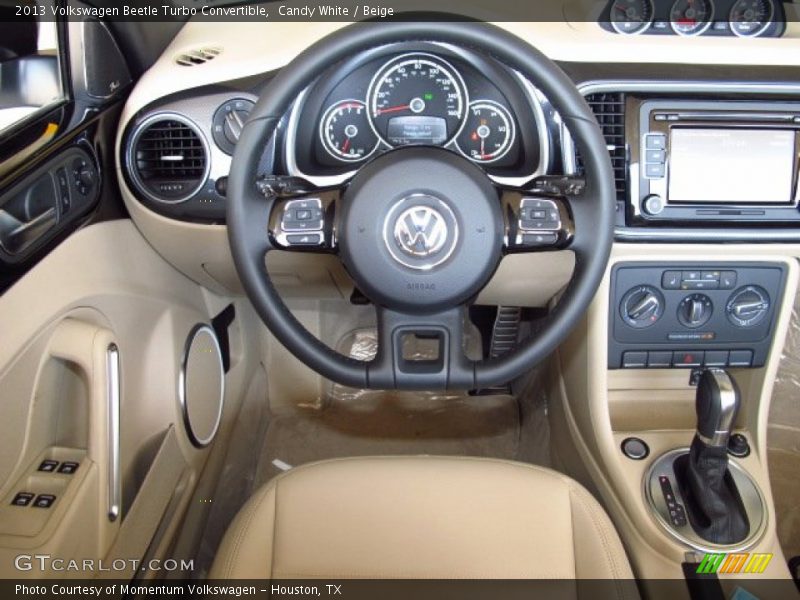 Candy White / Beige 2013 Volkswagen Beetle Turbo Convertible