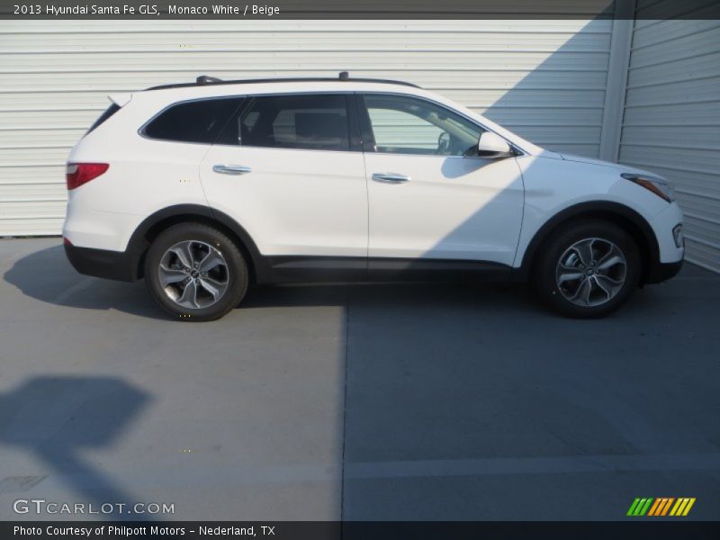 Monaco White / Beige 2013 Hyundai Santa Fe GLS