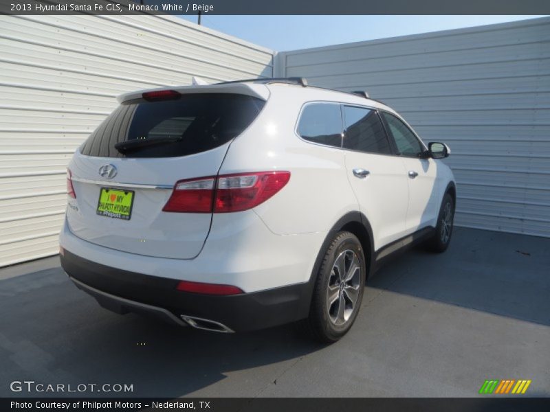 Monaco White / Beige 2013 Hyundai Santa Fe GLS