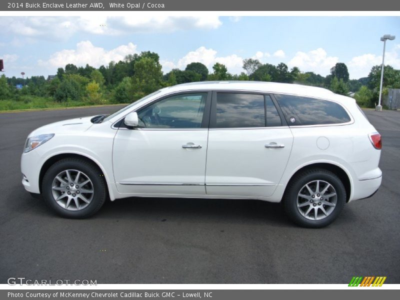 White Opal / Cocoa 2014 Buick Enclave Leather AWD