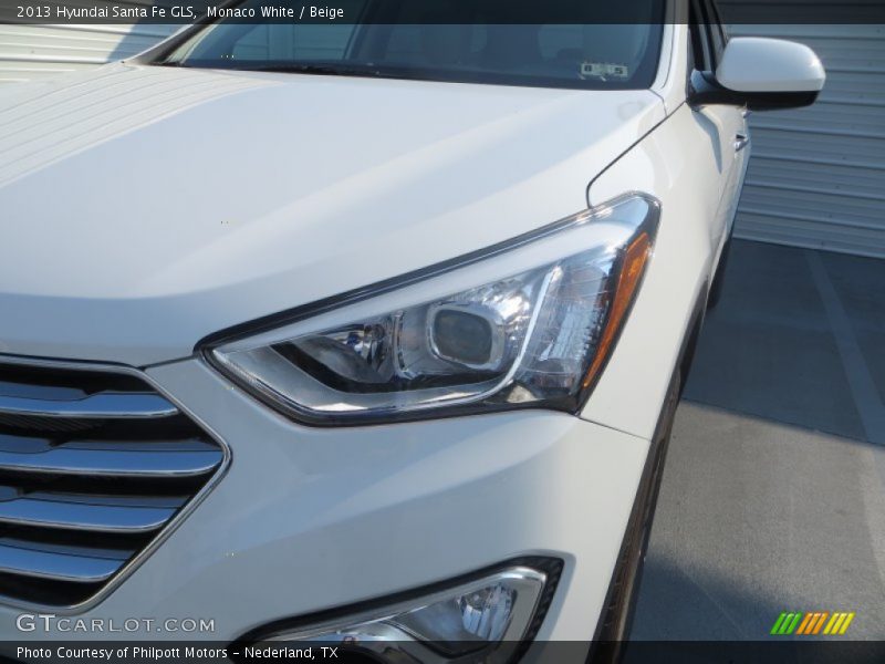 Monaco White / Beige 2013 Hyundai Santa Fe GLS