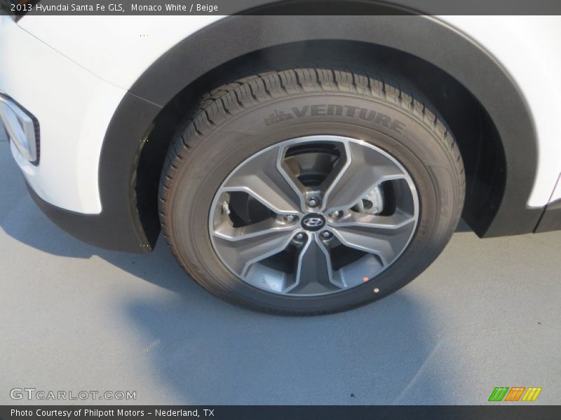 Monaco White / Beige 2013 Hyundai Santa Fe GLS