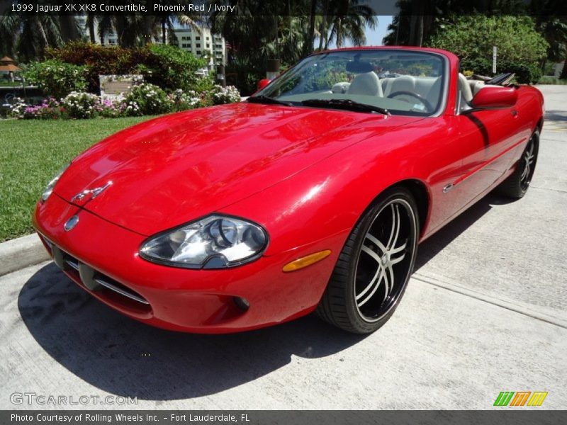 Phoenix Red / Ivory 1999 Jaguar XK XK8 Convertible