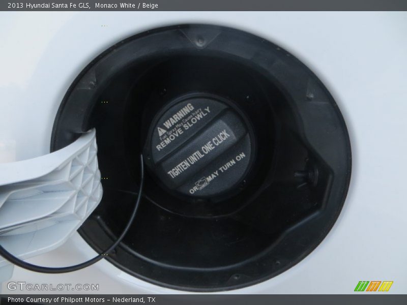 Monaco White / Beige 2013 Hyundai Santa Fe GLS