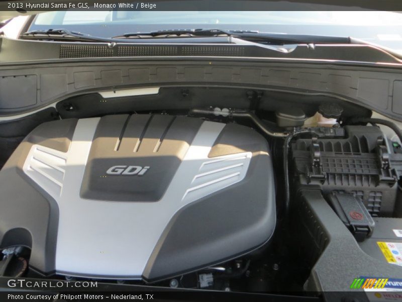Monaco White / Beige 2013 Hyundai Santa Fe GLS