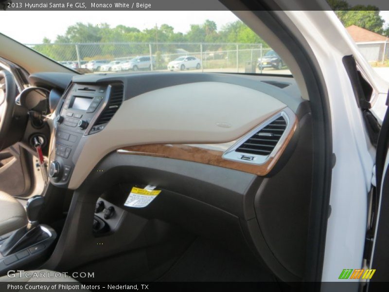 Monaco White / Beige 2013 Hyundai Santa Fe GLS