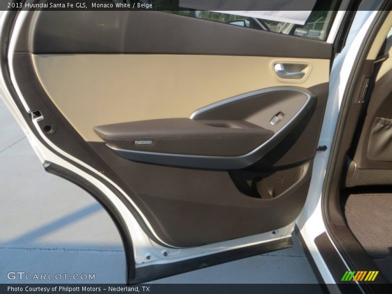 Monaco White / Beige 2013 Hyundai Santa Fe GLS