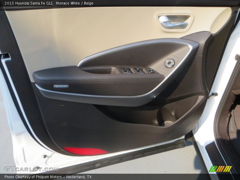 Monaco White / Beige 2013 Hyundai Santa Fe GLS