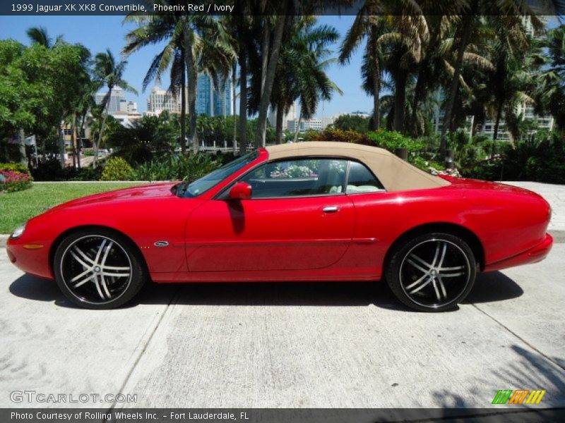 Phoenix Red / Ivory 1999 Jaguar XK XK8 Convertible