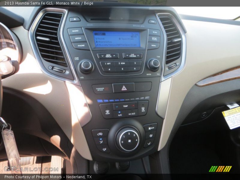 Monaco White / Beige 2013 Hyundai Santa Fe GLS