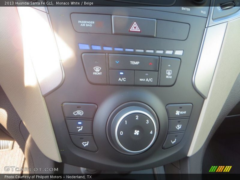 Monaco White / Beige 2013 Hyundai Santa Fe GLS