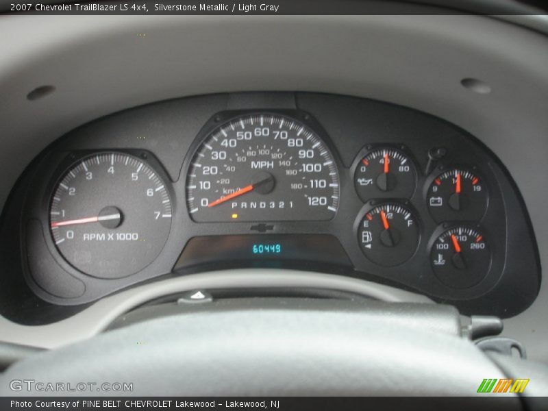 Silverstone Metallic / Light Gray 2007 Chevrolet TrailBlazer LS 4x4