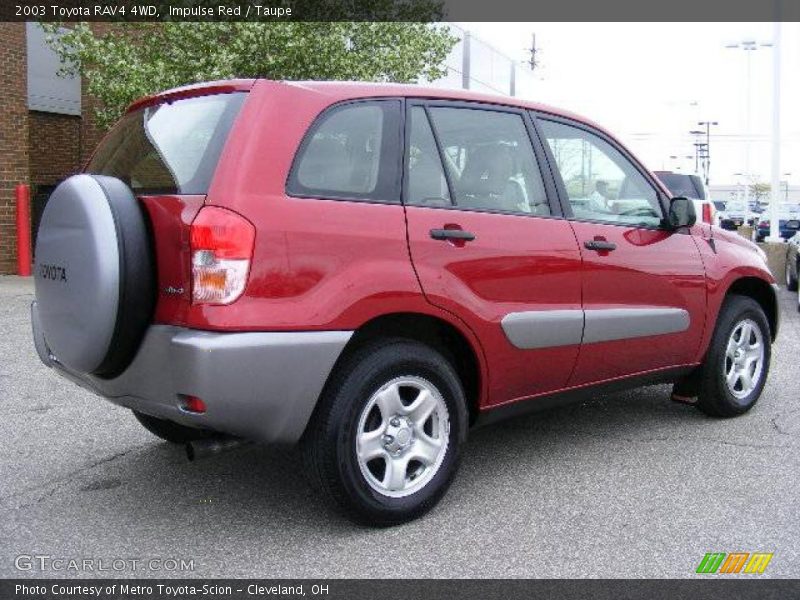 Impulse Red / Taupe 2003 Toyota RAV4 4WD