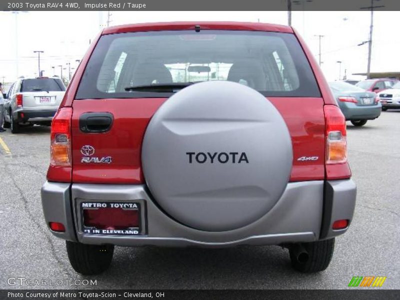 Impulse Red / Taupe 2003 Toyota RAV4 4WD