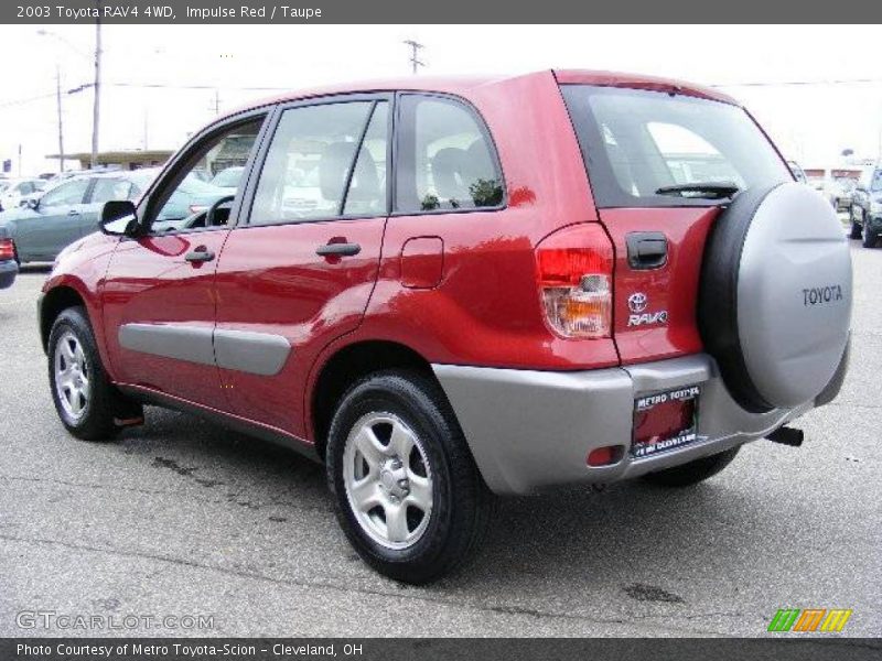 Impulse Red / Taupe 2003 Toyota RAV4 4WD