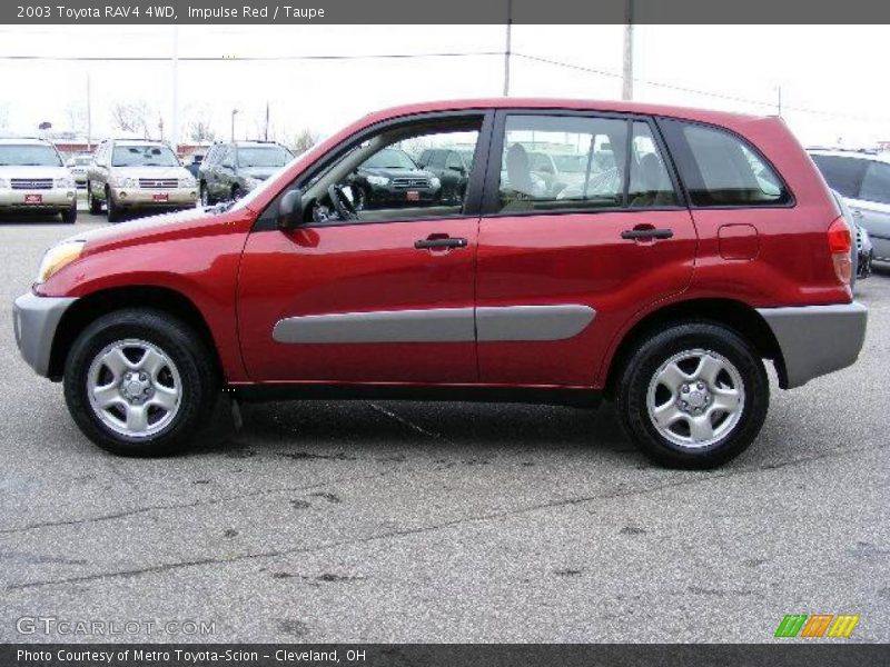 Impulse Red / Taupe 2003 Toyota RAV4 4WD